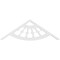 Ekena Millwork Pitch Classic Wagon Wheel Architectural Grade PVC Gable Pediment, 36"W x 12"H x 1"P (8/12) GPP036X012X100CWW - alternate 3